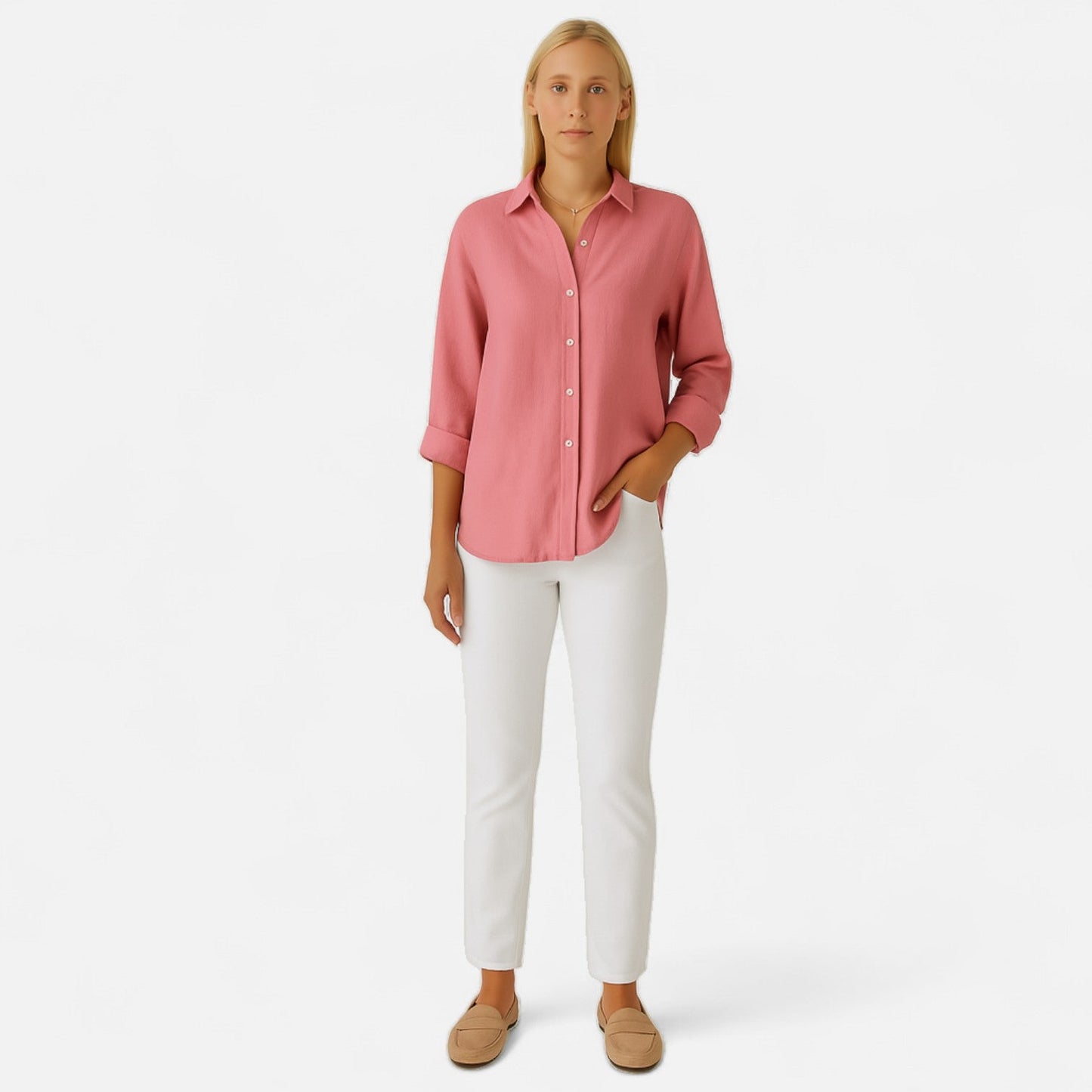 Old Monarchy | Women’s Linen Long Sleeve Blouse – Premium Lightweight Elegance for Refined Casual & Everyday Grace